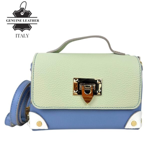 Bolso de Mano Multicolor en Piel Italiana con Tachuelas y Diseño Exclusivo para Mujer - Imagen 11