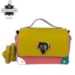 Bolso de Mano Multicolor en Piel Italiana con Tachuelas y Diseño Exclusivo para Mujer - Imagen 12