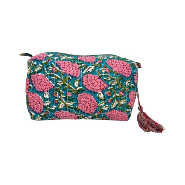 Amplio Neceser Acolchado, Artesanal y Único de Algodón para Mujer - Imagen 6