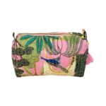 Amplio Neceser Acolchado, Artesanal y Único de Algodón para Mujer