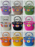 Amplia Cesta de Ganchillo con Bonito Diseño y Saquito Interno de Cuerdas para Mujer - Imagen 14