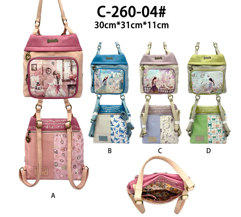 CGC260-04-All Mochila Sintética de Mujer con Muñeca Sweet Candy, Bolsillos Exteriores y Cierre de Cremallera - Imagen 1