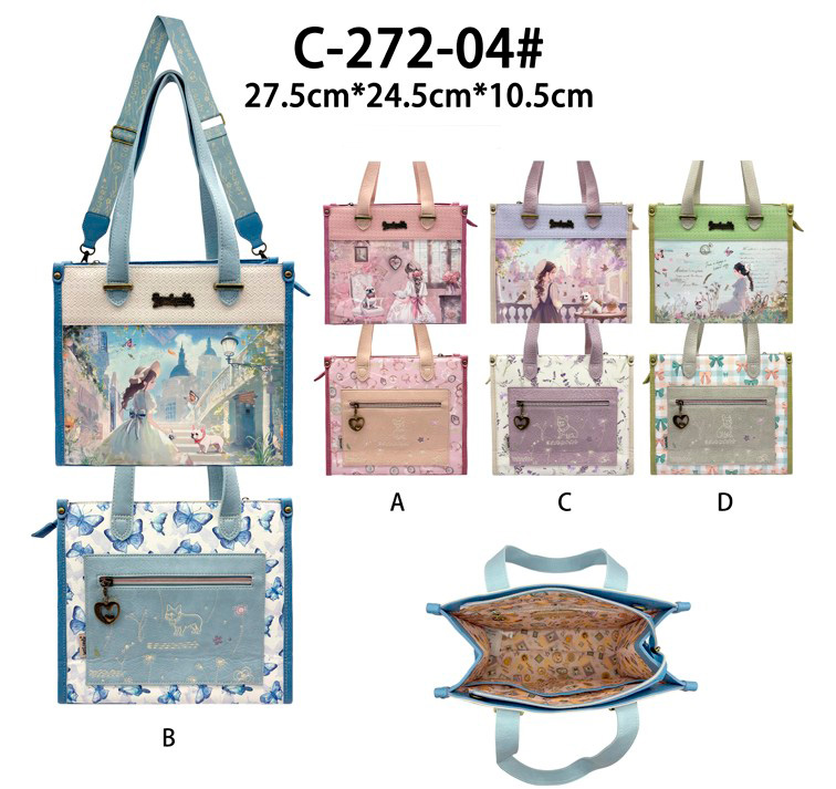 CGC272-04-All Bolso Sintético Shopper de Mujer con Muñeca Sweet Candy y Bolsillo Trasero con Cierre de Cremallera - Imagen 1