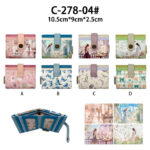 Monedero-Tarjetero Sintético y Compacto con Muñeca Sweet Candy y Caja para Mujer