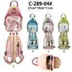 Mochila Sintética con Muñeca Sweet Candy, Bolsillos Exteriores y 2 Cierres para Mujer