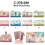 Cartera Sintética de Mujer con Muñeca Sweet Candy, Caja, Cremallera y Tarjetero Extraíble