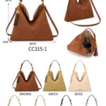 Amplo Bolso de Hombro Sintético Hobo de Mujer Coveri Collection con Asa Ajustable y Bolsillo Trasero