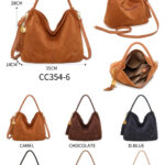 Bolso de Hombro Sintético tipo Hobo Coveri Collection con Asa Trenzada y Bolsillo Trasero para Mujer