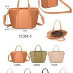 Bolso de Mano Sintético y Compacto Tipo Shopper Coveri Collection con 2 Asas Cortas para Mujer