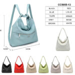 Bolso-Mochila Sintético Coveri Collection con Bolsillo Frontal y Gran Capacidad para Mujer