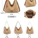 Bolso de Hombro Sintético Hobo Coveri Collection con Asa Larga y Decoración Colorida para Mujer