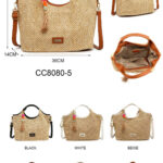 Amplio Bolso de Mano Sintético Coveri Collection con Decoración Frontal y Diseño 2 Colores para Mujer