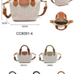 Bolso de Mano Sintético Bicolor tipo Tote Coveri Collection con Mini Solapa y 2 Asas para Mujer