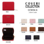 Tarjetero Sintético Coveri Collection para Mujer con Cremallera y Tamaño Compacto