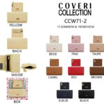 Juego de Cartera y Tarjetero con Cremallera Sintéticos Coveri Collection en Caja para Mujer