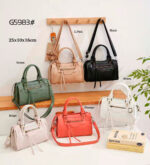 Bolso de Mano Sintético y Compacto con Bolsillos Exteriores y Cremalleras Originales para Mujer - Imagen 2