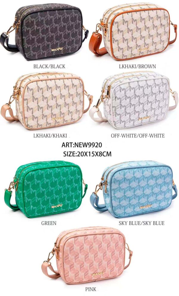 Bolso Bandolera Sintético Maxfly con Bolsillo Trasero y 2 Compartimentos con Cremallera para Mujer - Imagen 2