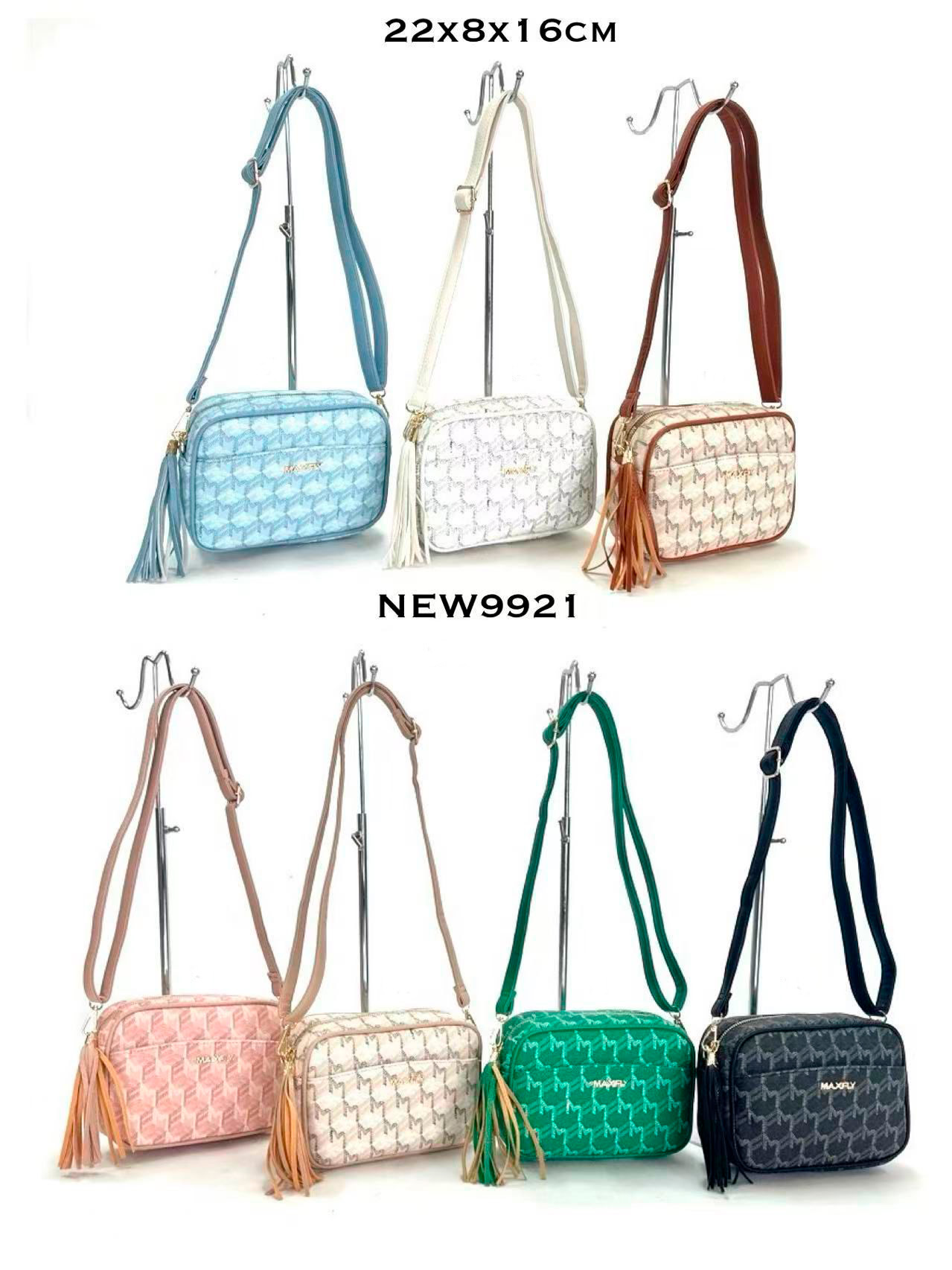 CGNEW9921-All Bolso Bandolera Sintético Maxfly con Bolsillos Exteriores y Cremallera con Flecos para Mujer - Imagen 1