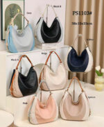 Bolso de Hombro Sintético Tricolor Maxfly con Asa Trenzada y Lateral Decorativo para Mujer - Imagen 2