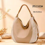 Bolso de Hombro Sintético Tricolor Maxfly con Asa Trenzada y Lateral Decorativo para Mujer