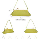 Bolso de Hombro Sintético con Herrajes en Plata y Oro, Cierre de Click y Asa Larga para Mujer