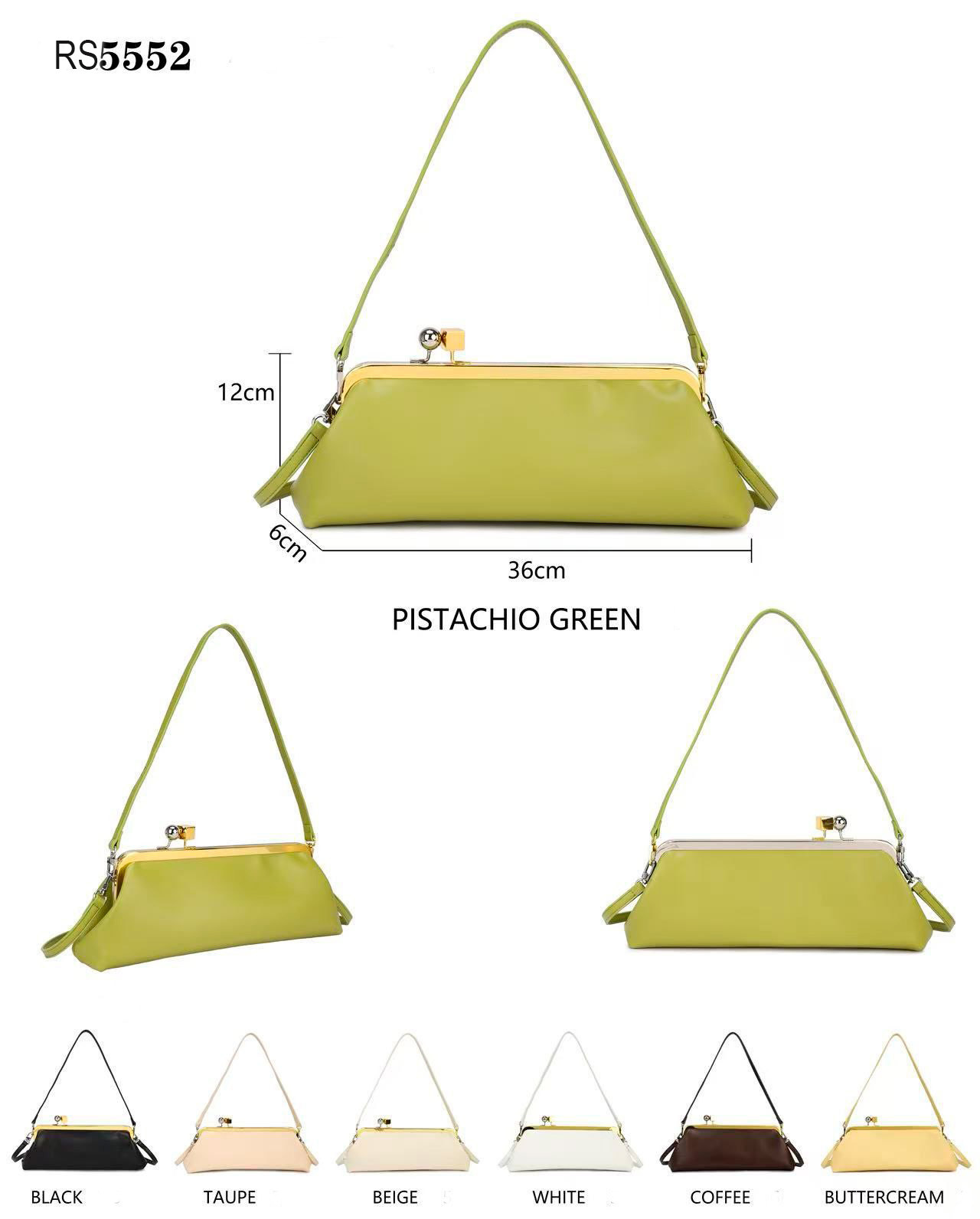 CGRS5552-All Bolso de Hombro Sintético con Herrajes en Plata y Oro, Cierre de Click y Asa Larga para Mujer - Imagen 1