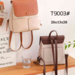 Mochila Sintética de Mujer Maxfly con Compartimentos Exteriores y Solapa de Botón