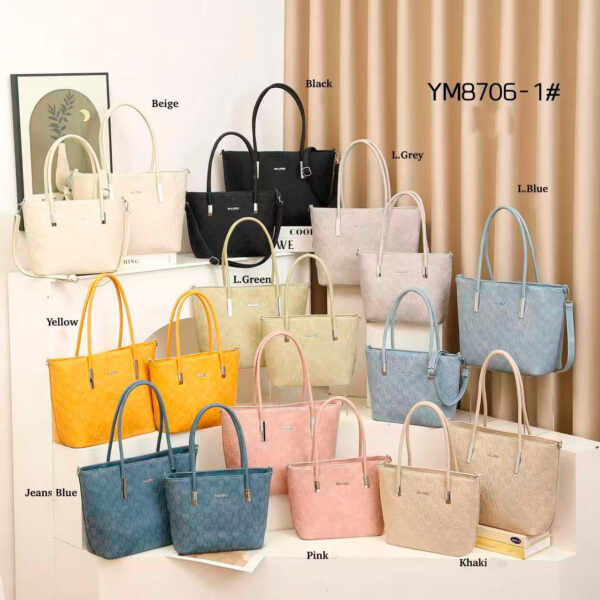 Juego de 2 Bolsos de Hombro Maxfly tipo Shopper con Gran Calidad y Cierre de Cremallera para Mujer - Imagen 2