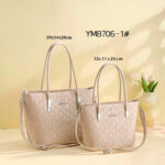 Juego de 2 Bolsos de Hombro Maxfly tipo Shopper con Gran Calidad y Cierre de Cremallera para Mujer