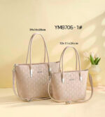 Juego de 2 Bolsos de Hombro Maxfly tipo Shopper con Gran Calidad y Cierre de Cremallera para Mujer