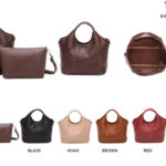 Bolso de Mano Sintético con Diseño Trenzado, Asas Cortas Circulares y Bolsito Extra para Mujer