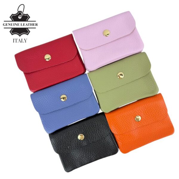 Monedero Compacto de Mujer en Piel Italiana con 3 compartimentos - Imagen 2