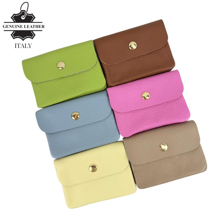 Monedero Compacto de Mujer en Piel Italiana con 3 compartimentos Monedero Compacto de Mujer en Piel Italiana con 3 compartimentos - Imagen 1