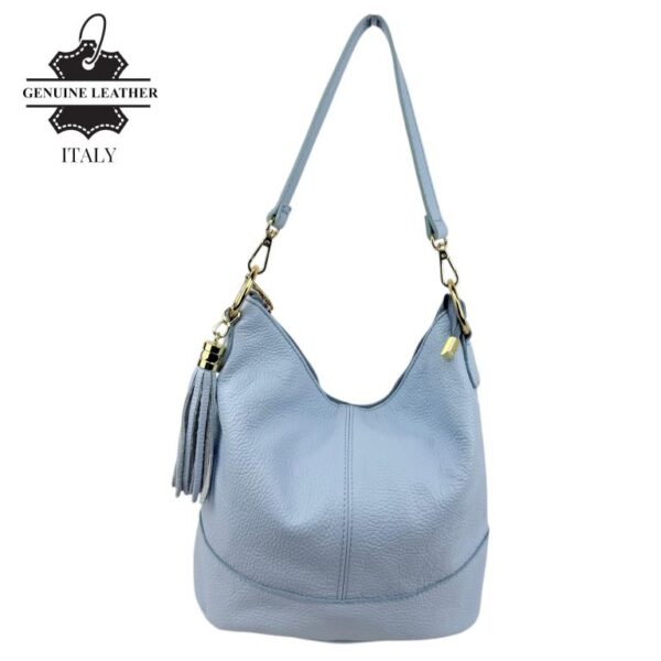 Bolso de Hombro en Piel con Bolsillo Trasero, Enganche Dorado y Asa Larga Mujer - Imagen 6