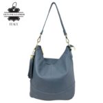 Bolso de Hombro en Piel con Bolsillo Trasero, Enganche Dorado y Asa Larga Mujer - Imagen 9