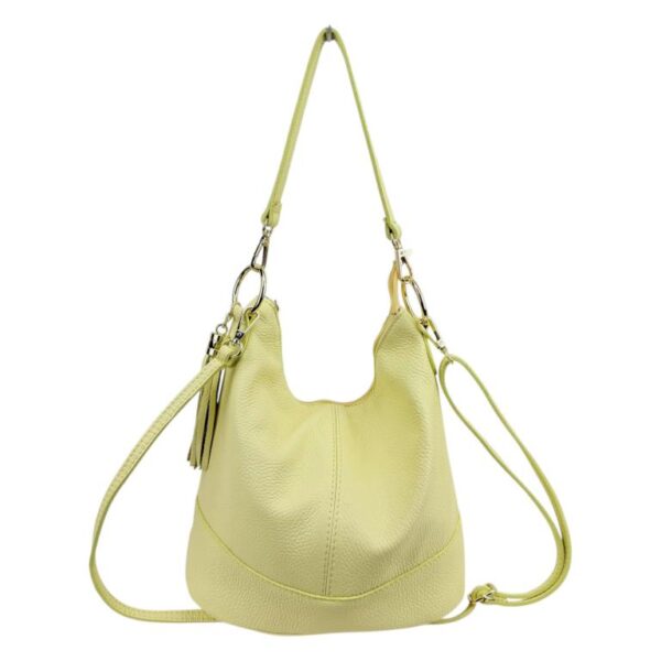 Bolso de Hombro en Piel con Bolsillo Trasero, Enganche Dorado y Asa Larga Mujer - Imagen 14