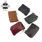 Monedero Compacto en Piel Italiana para Mujer con Cierre de Cremallera y Colores Lisos - Imagen 2