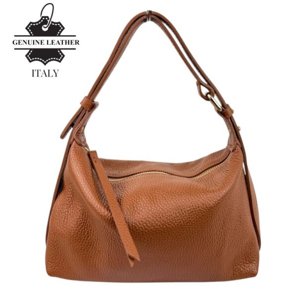 Bolso de Hombro en Piel Italiana para Mujer con Asa Ajustable tipo Cinturón y Multiforma - Imagen 12