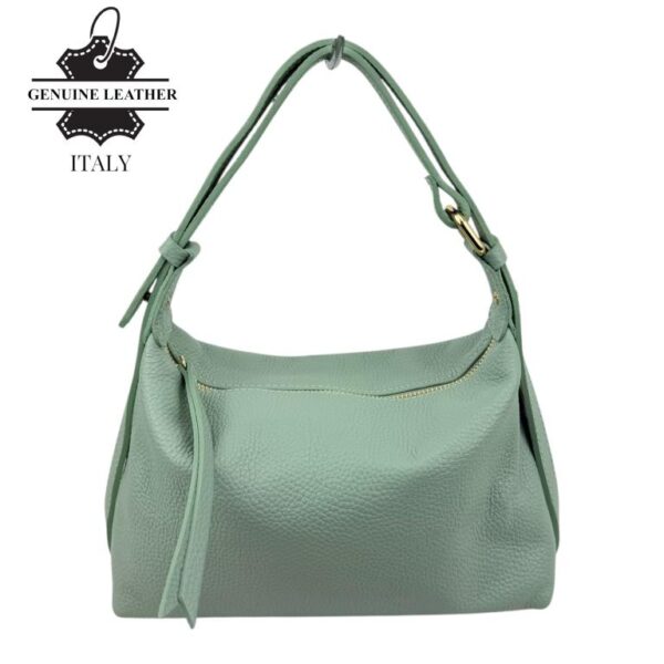 Bolso de Hombro en Piel Italiana para Mujer con Asa Ajustable tipo Cinturón y Multiforma - Imagen 2