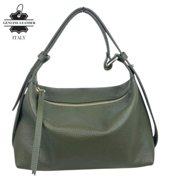 Bolso de Hombro en Piel Italiana para Mujer con Asa Ajustable tipo Cinturón y Multiforma - Imagen 14