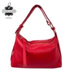 Bolso de Hombro en Piel Italiana para Mujer con Asa Ajustable tipo Cinturón y Multiforma - Imagen 3