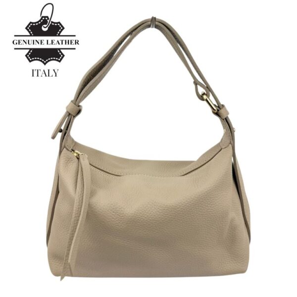 Bolso de Hombro en Piel Italiana para Mujer con Asa Ajustable tipo Cinturón y Multiforma - Imagen 4