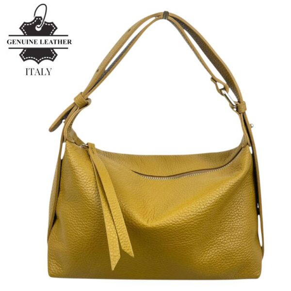 Bolso de Hombro en Piel Italiana para Mujer con Asa Ajustable tipo Cinturón y Multiforma - Imagen 6