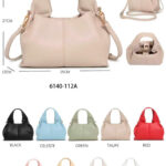 Bolso de Mano Sintético con Asa Corta Gruesa, Cierre de Botón y Bonito Estilo para Mujer-All- Mayorista España