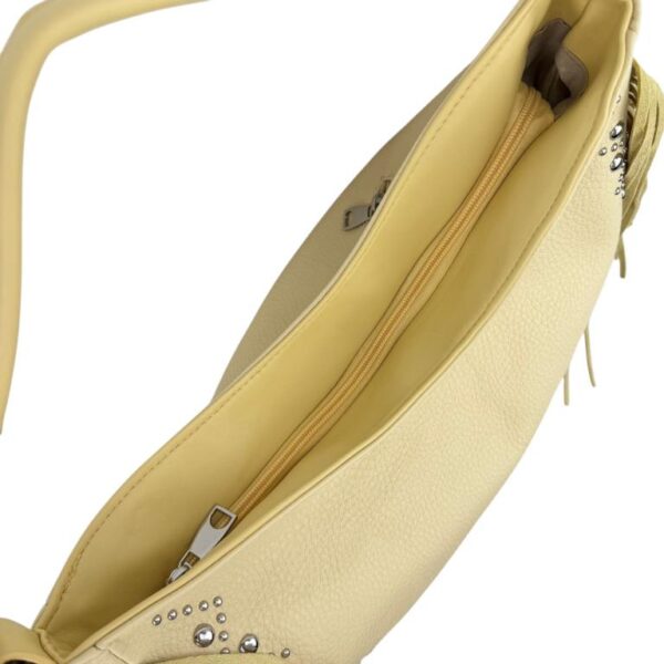 Bolso de Hombro Hobo Sintético con Tachuelas, Flecos Decorativos y Gran Capacidad para Mujer - Imagen 5