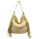 Bolso de Hombro Hobo Sintético con Tachuelas, Flecos Decorativos y Gran Capacidad para Mujer