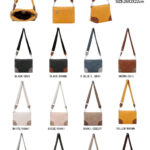 Bolso Bandolera Sintético Bicolor Estilo Serraje para Mujer con Bolsillo Trasero y Cremallera