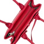 Bolso de Mano Sintético con Bolsillo Frontal de Botón y Bolsito Decorativo para Mujer - Imagen 4