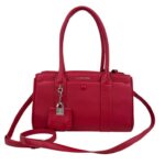 Bolso de Mano Sintético con Bolsillo Frontal de Botón y Bolsito Decorativo para Mujer