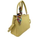 Bolso de Mano Sintético Gino Valentini con Pañuelo Decorativo y 3 Compartimentos para Mujer - Imagen 4